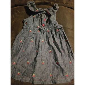 Gymboree cherry cute denim dress 3t
